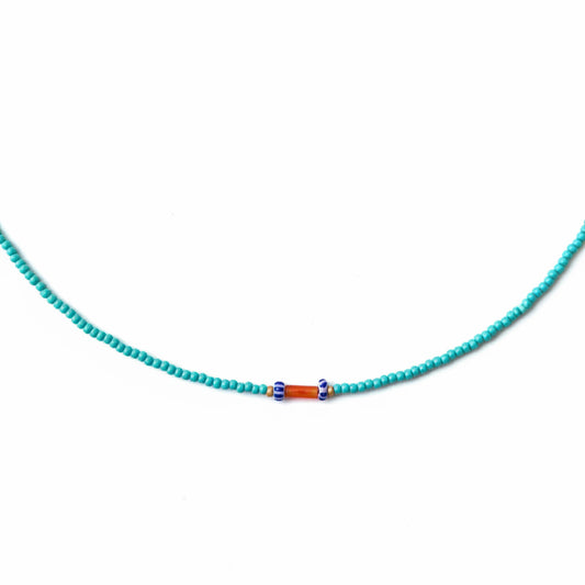 Orange bead necklace