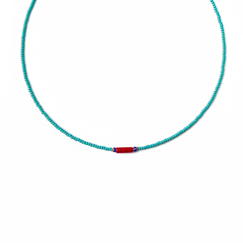 Red bead necklace