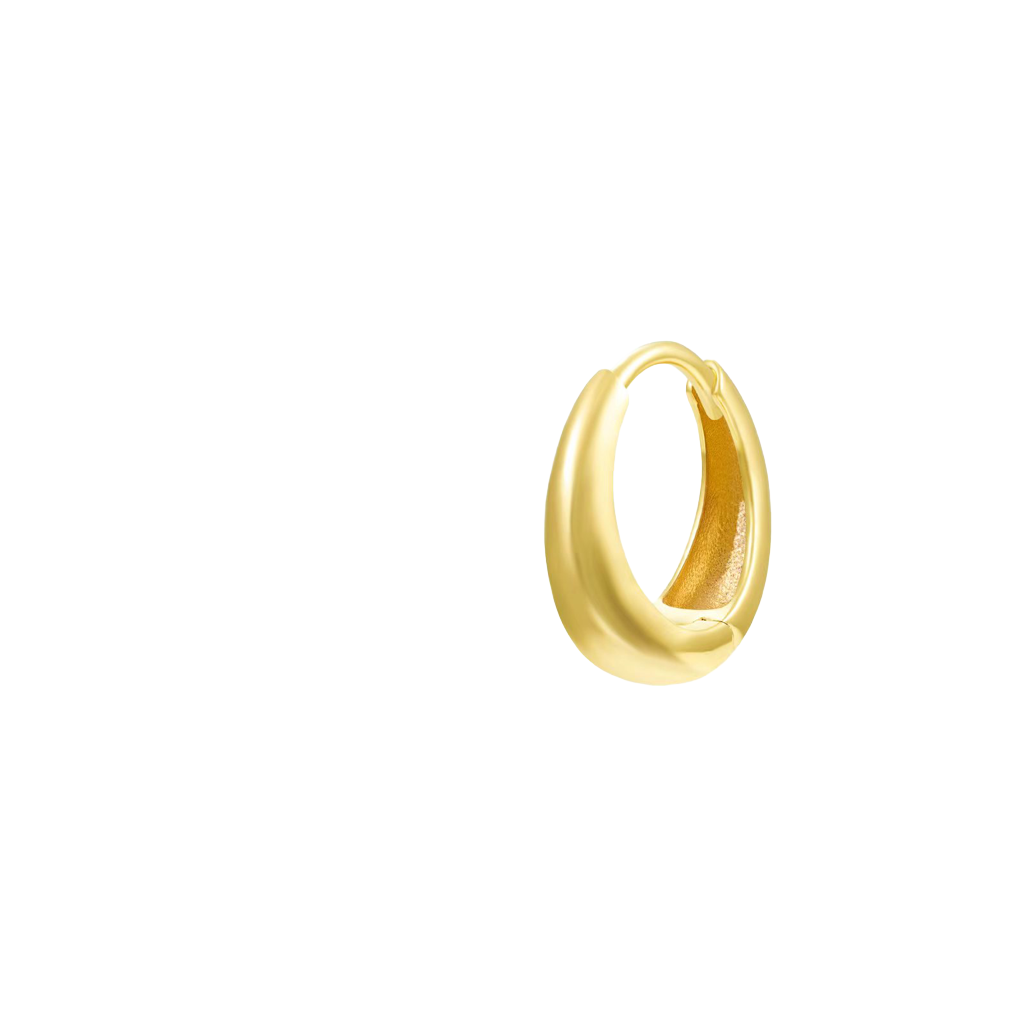Oval hoop gold (11 mm)