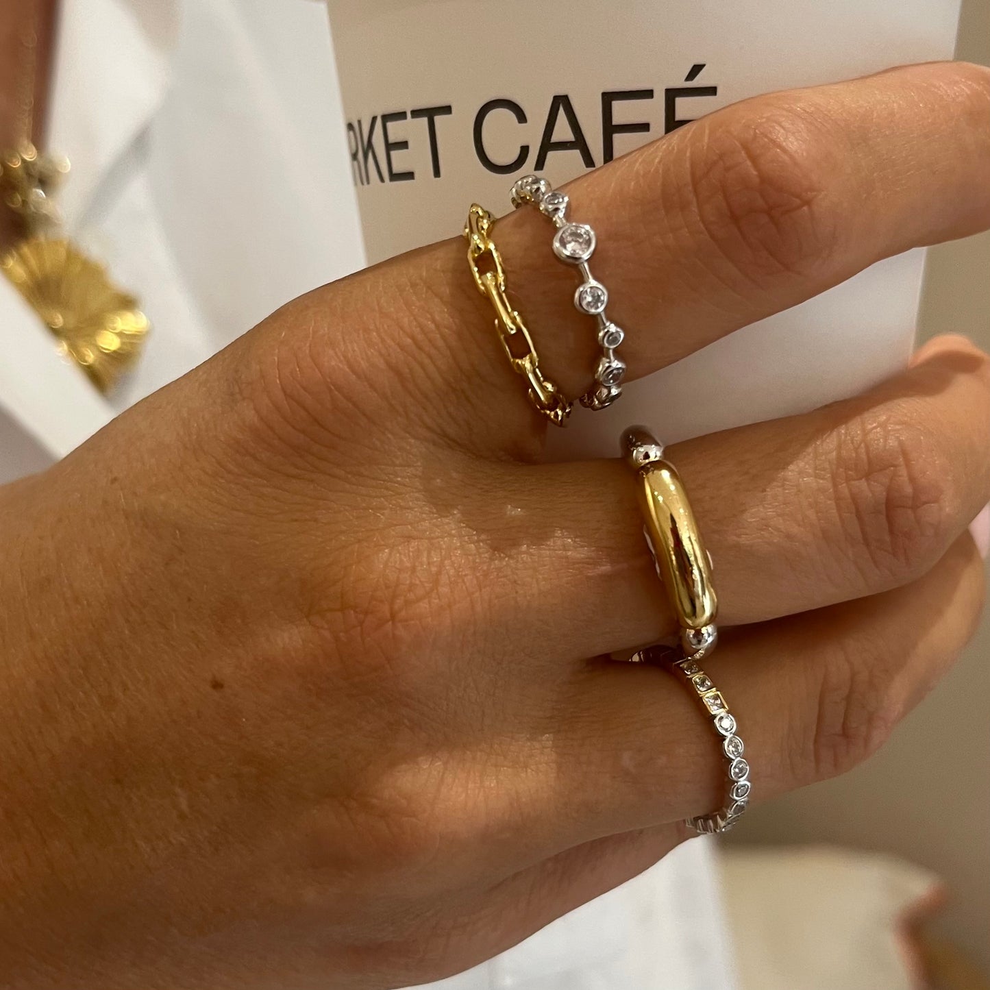 Chain ring gold