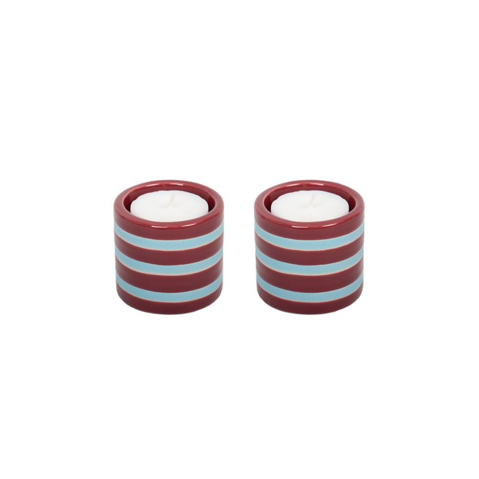 Burgundy candle holders