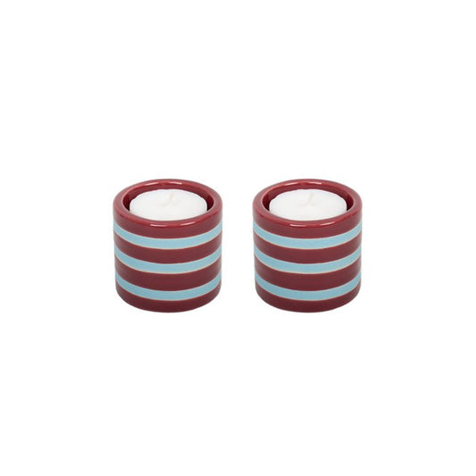 Burgundy candle holders
