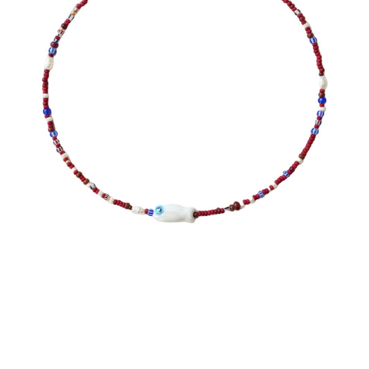 Miyuki fish necklace