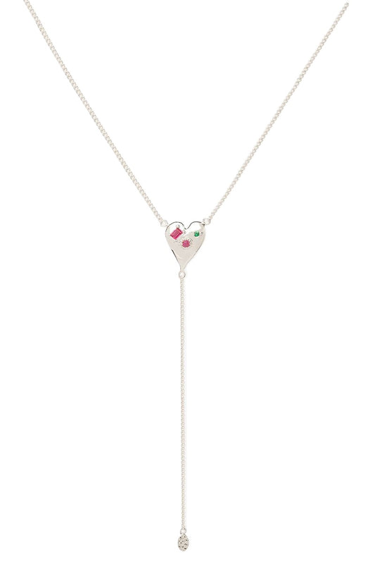 Heart necklace silver