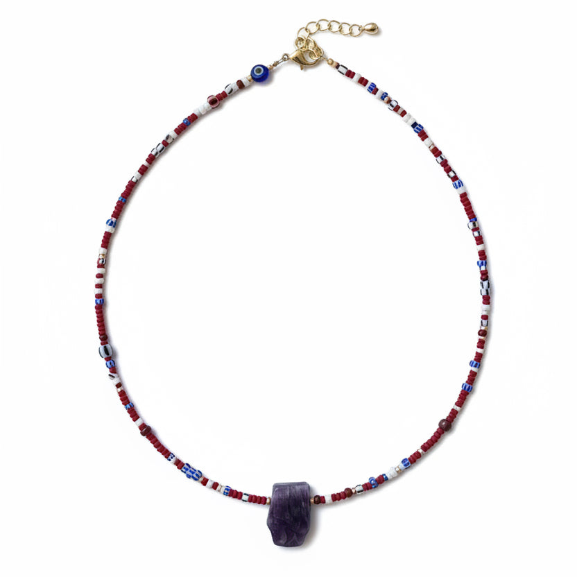 Miyuki stone necklace