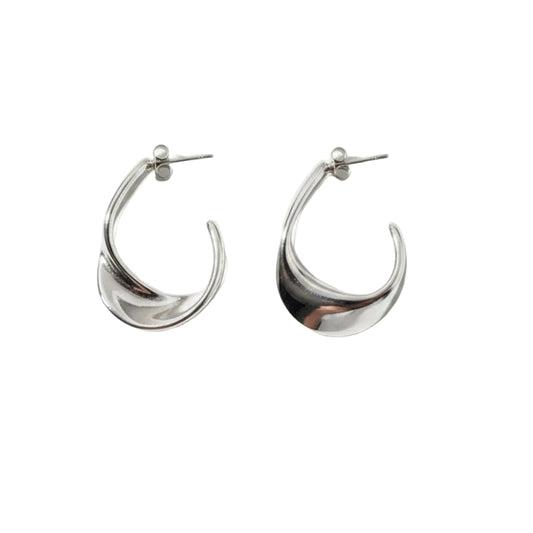Swirl hoops silver