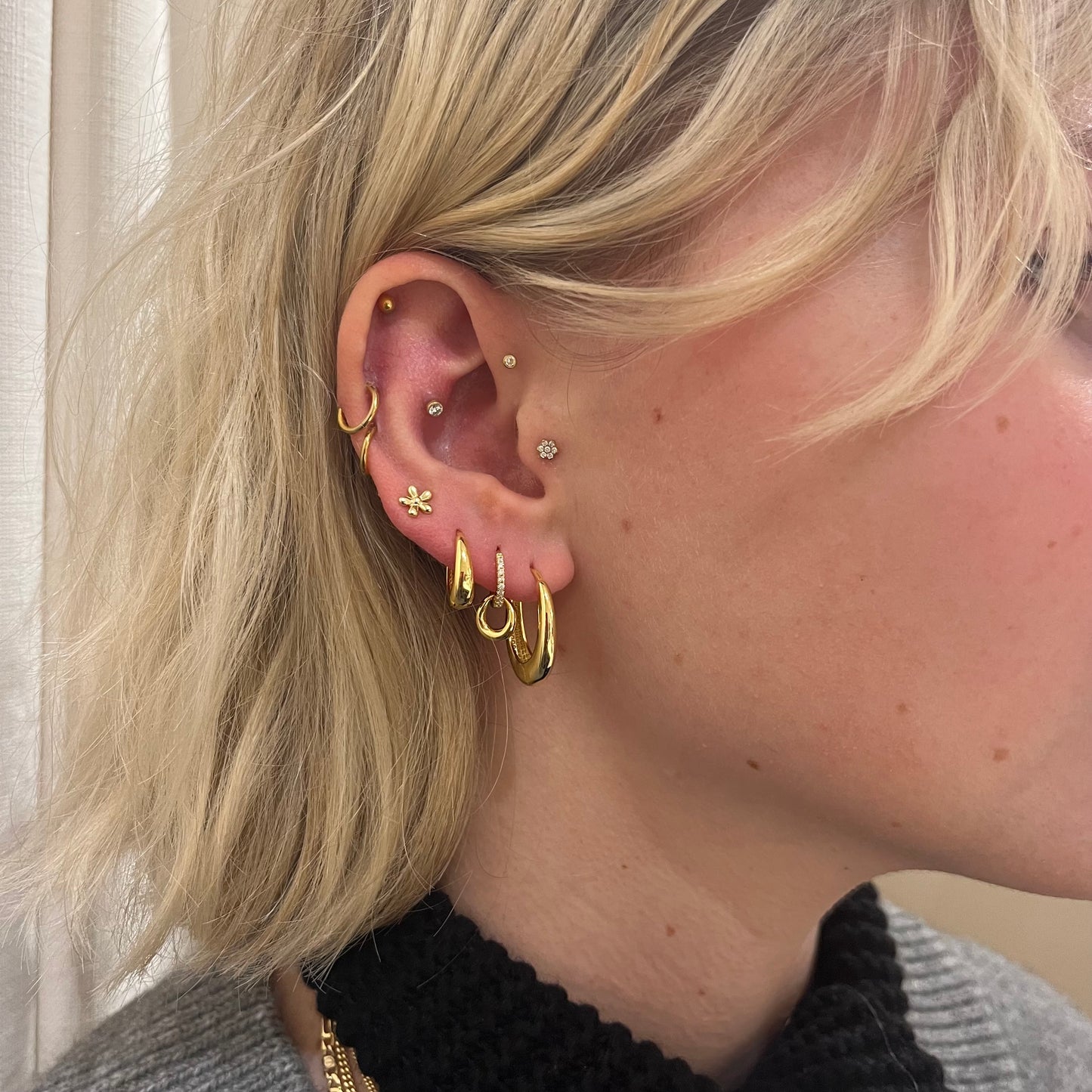 Ellipse Hoop gold (S)