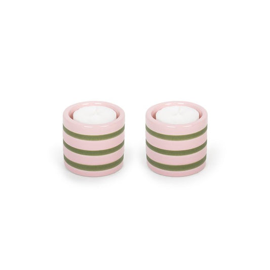 Pink candle holders