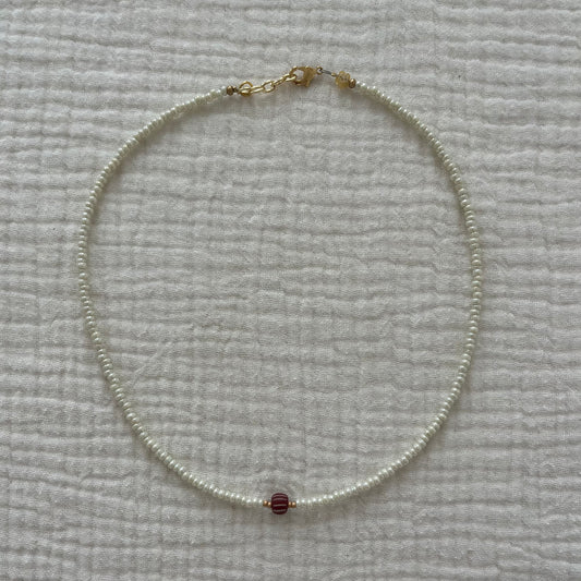 Red bead necklace