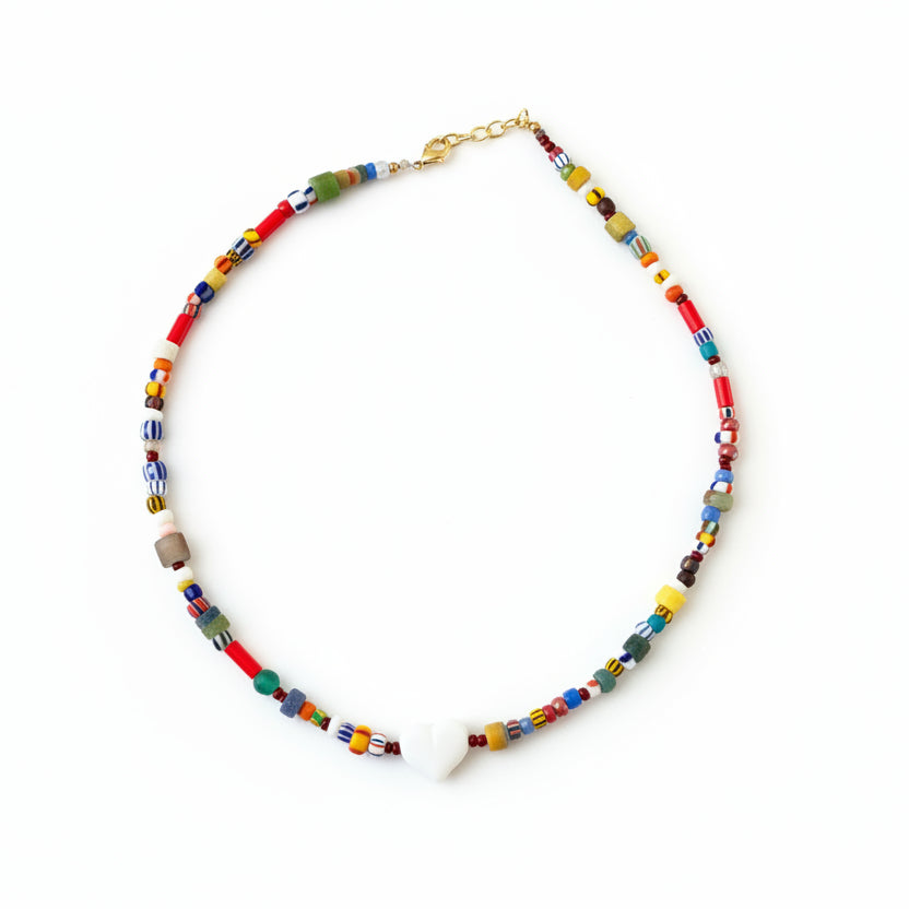 Miyuki heart necklace