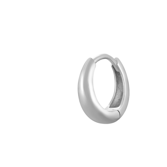 Oval hoop silver (14 mm)
