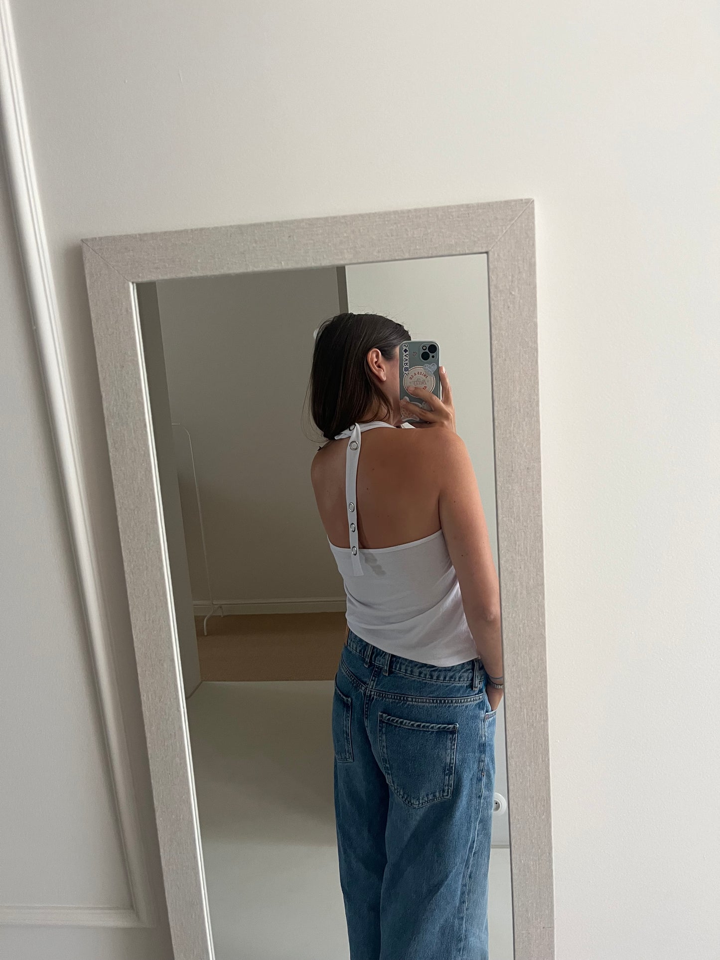 White halter top