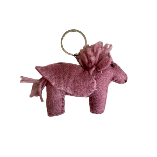 Horse key chain pink