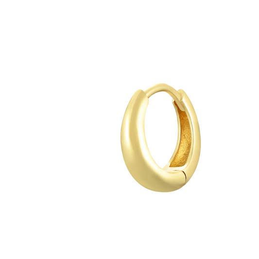 Oval hoop gold (14 mm)