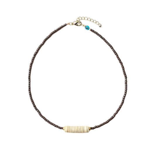 Surf necklace brown