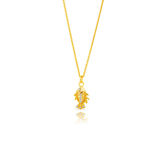 Fish necklace gold