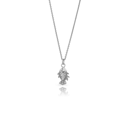 Fish necklace silver