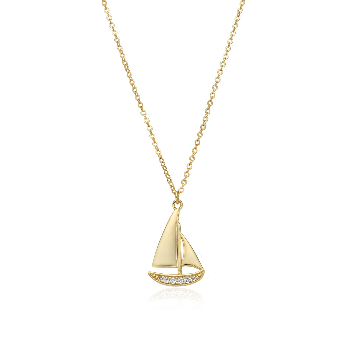 Boat necklace gold