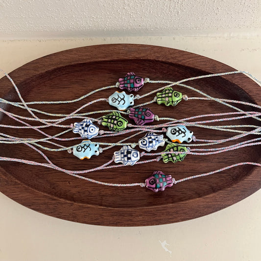 Fishie bracelet silver mix