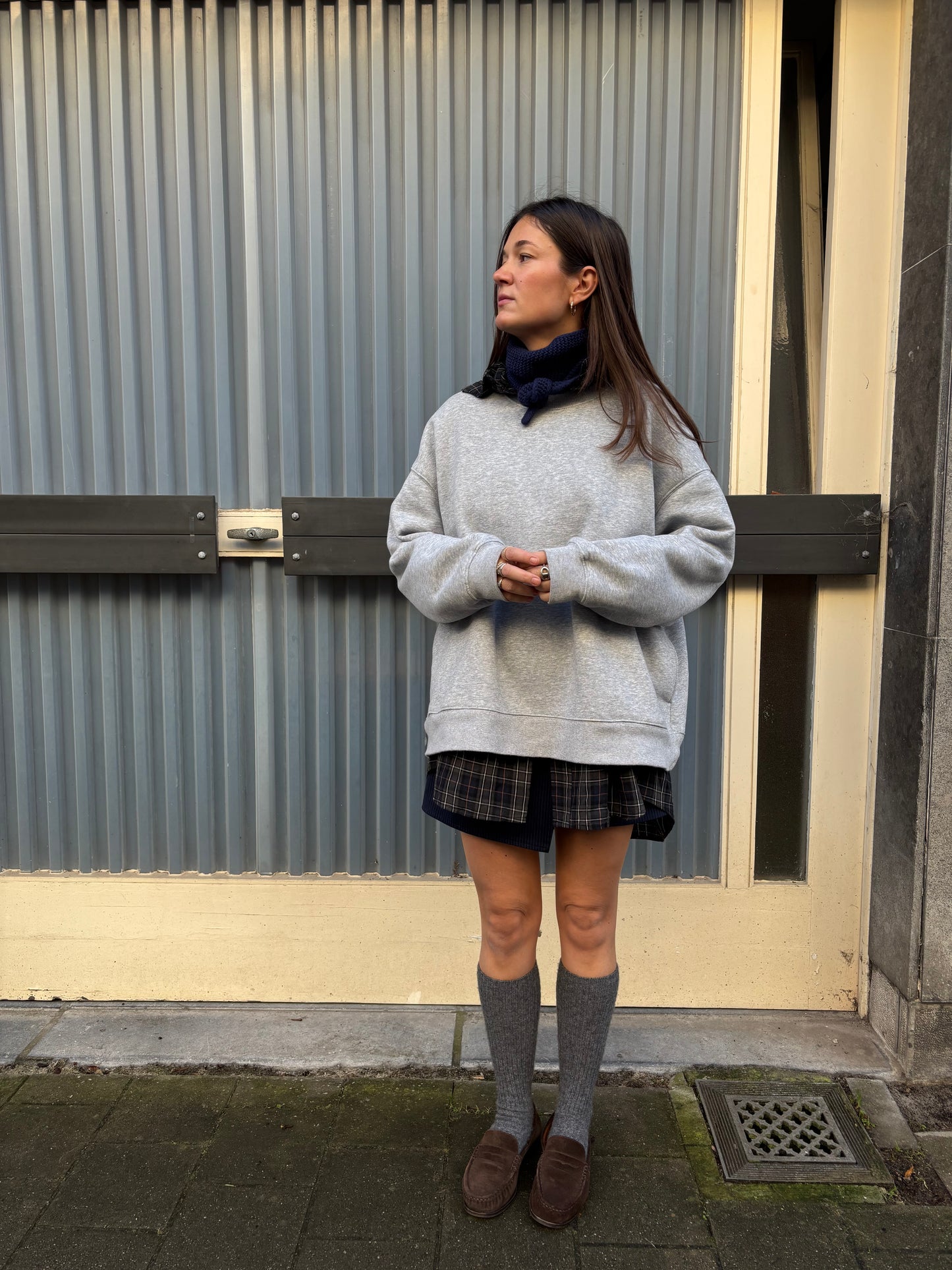 Oversized grey sweatshirt