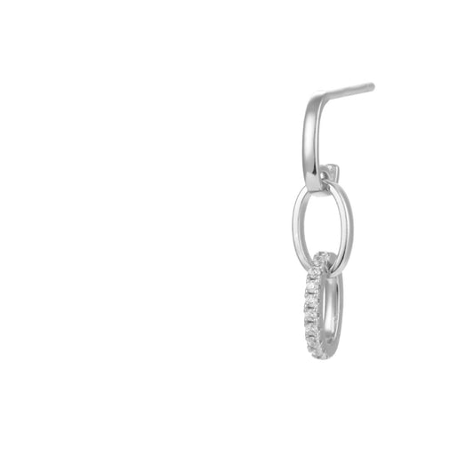Link earring silver