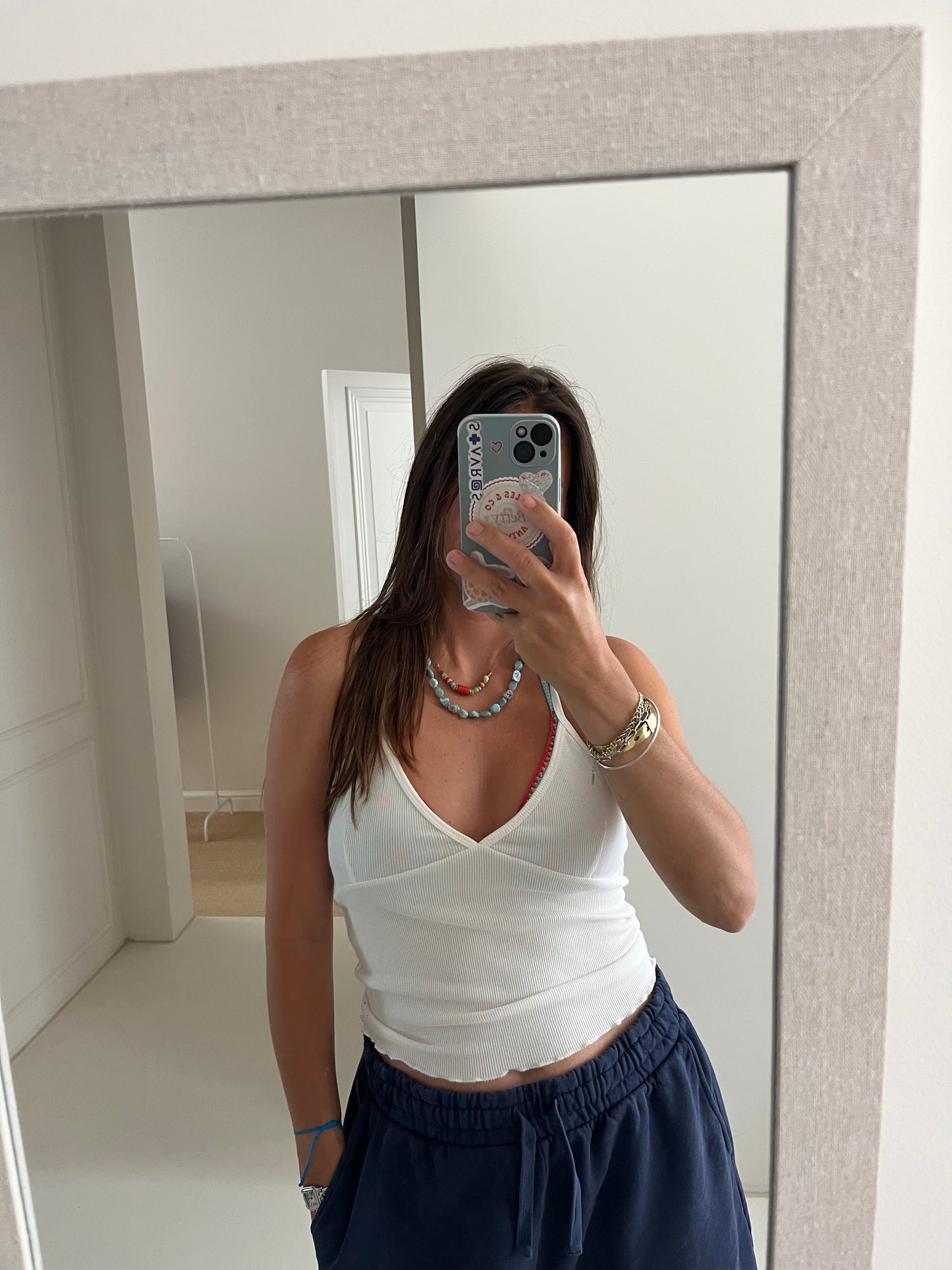 White halter top