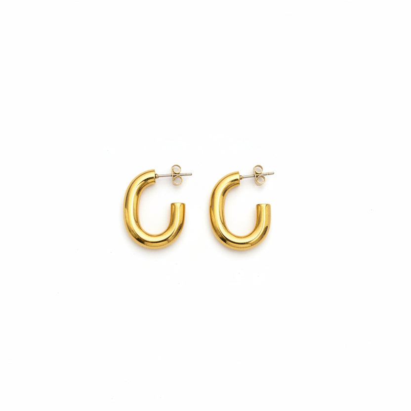 Chunky hoop gold