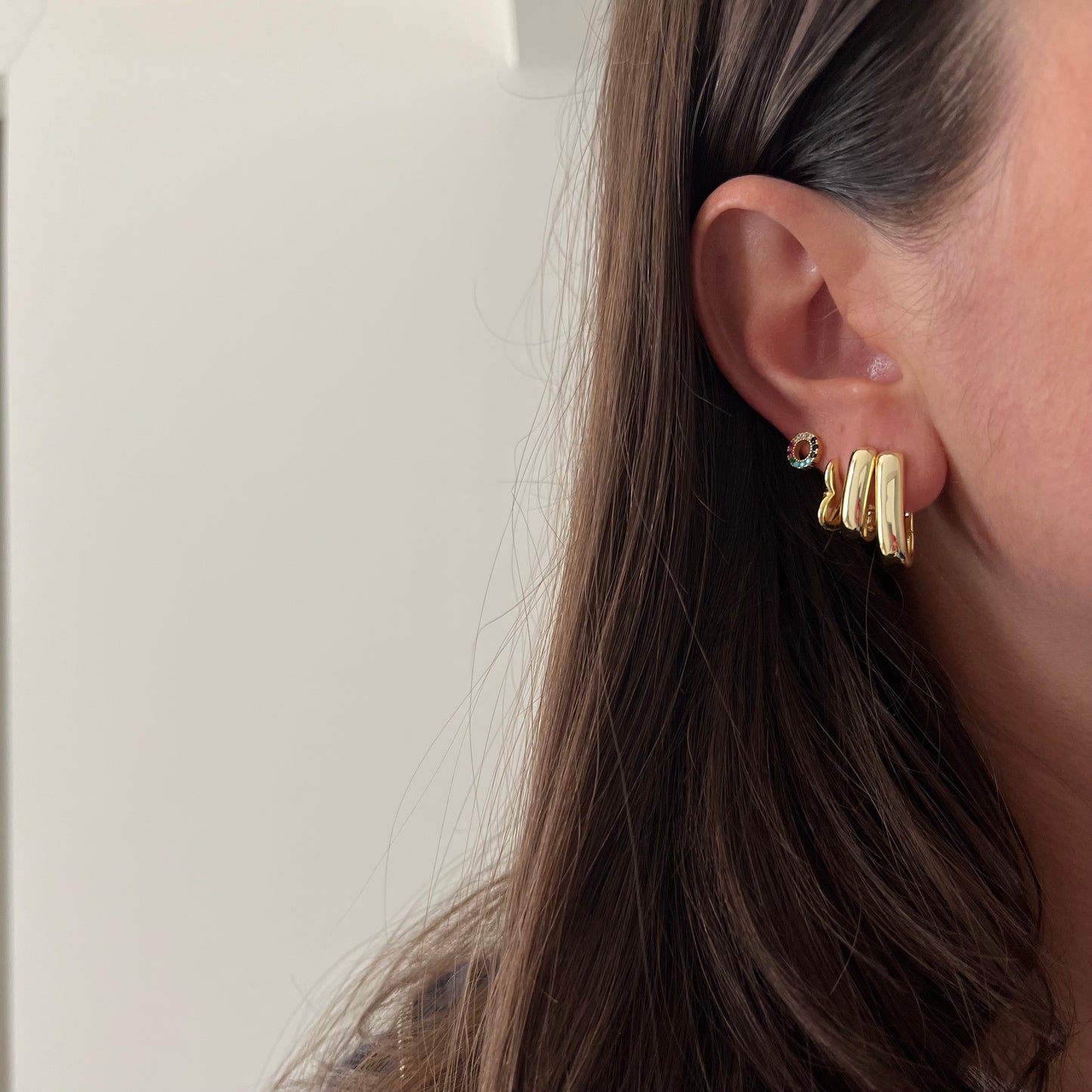 Heart earring gold