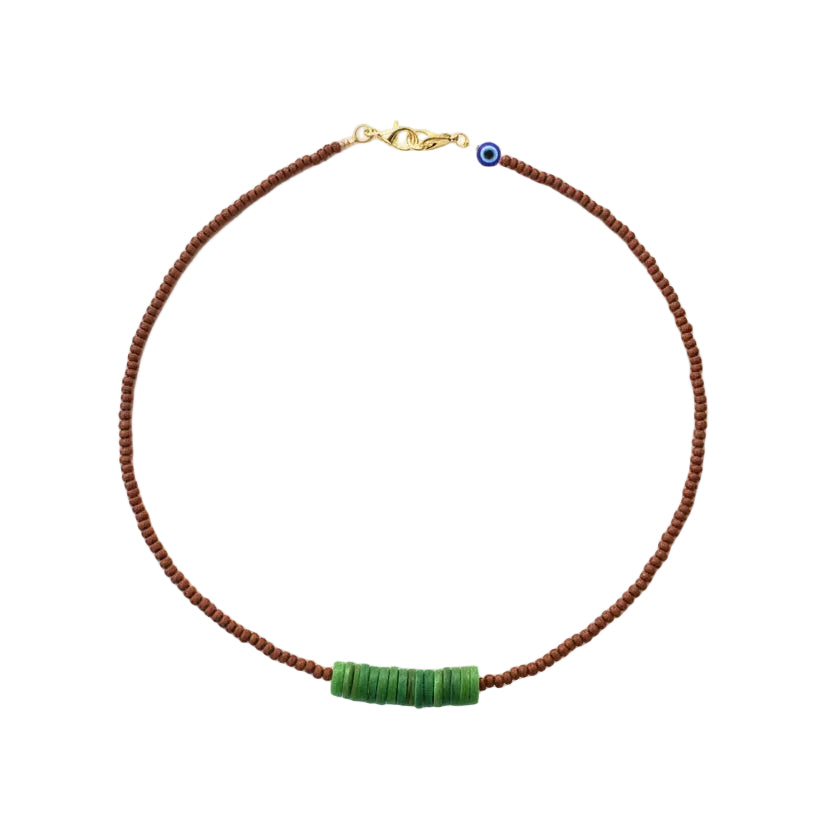 Green surf necklace