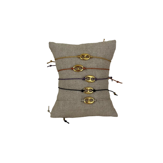 Metallic link bracelet