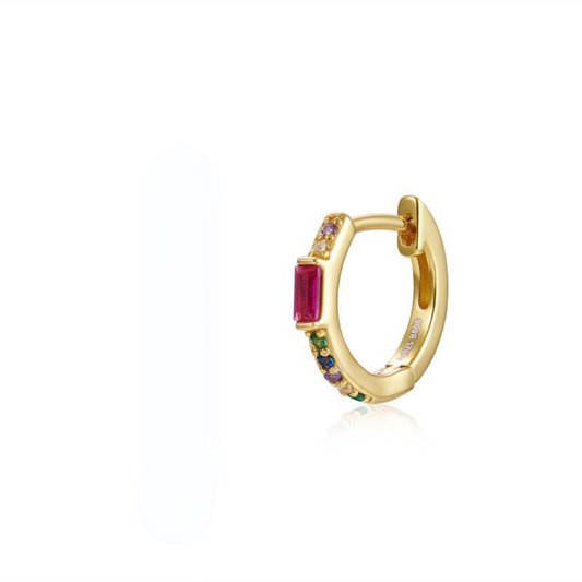 Multi zirconia hoop gold