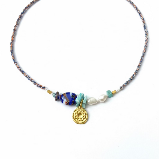 coin fish necklace