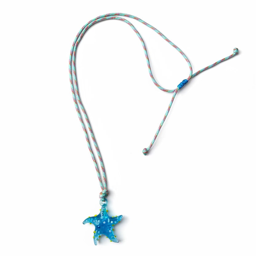 Starfish necklace turquoise