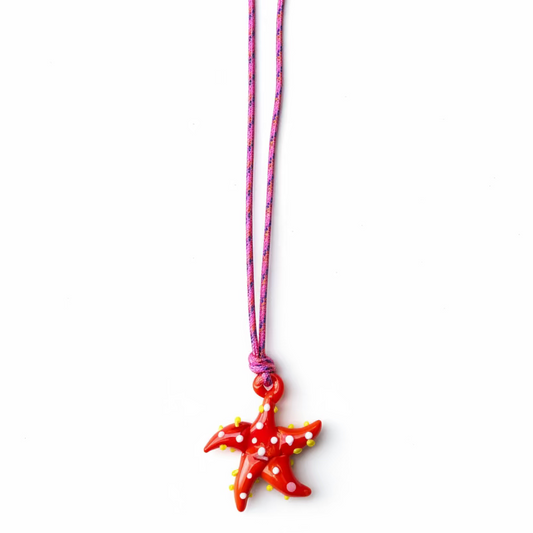 starfish necklace orange