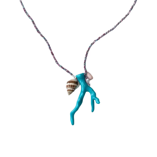 Turquoise coral necklace