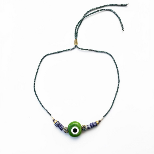 green eye necklace
