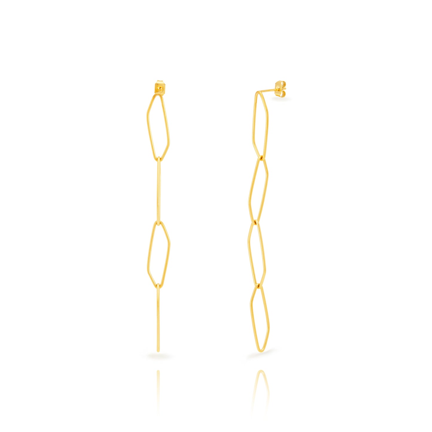 Link chain earring gold