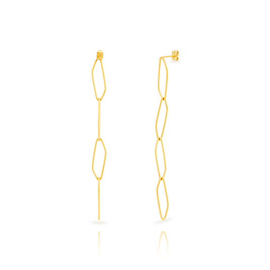 Link chain earring gold
