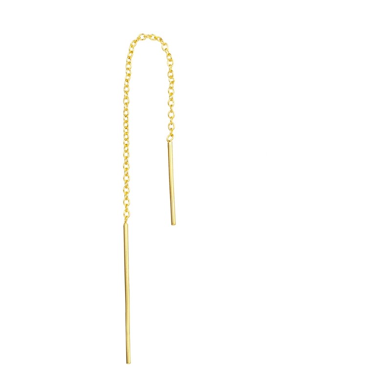 Simple chain earring gold