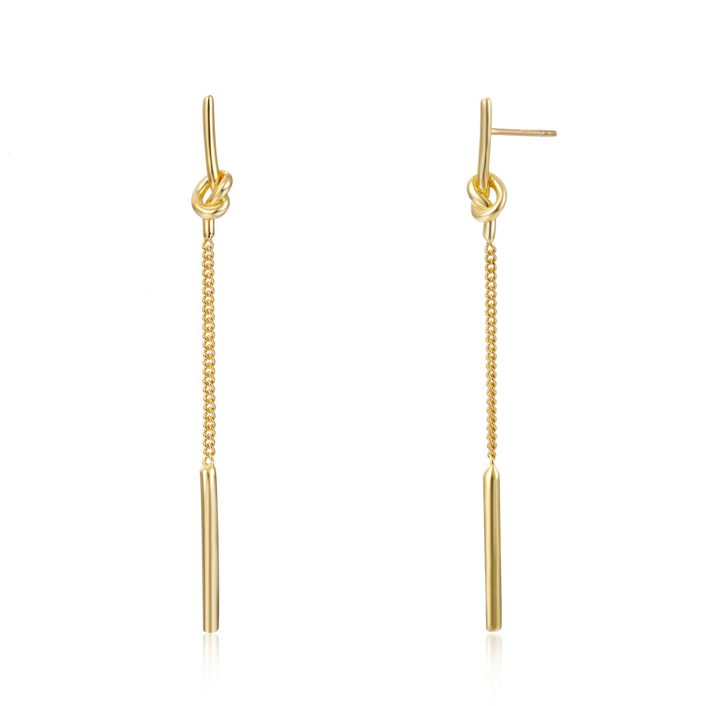 Knot earrings gold