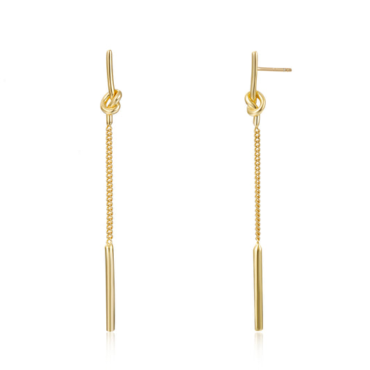 Knot earrings gold