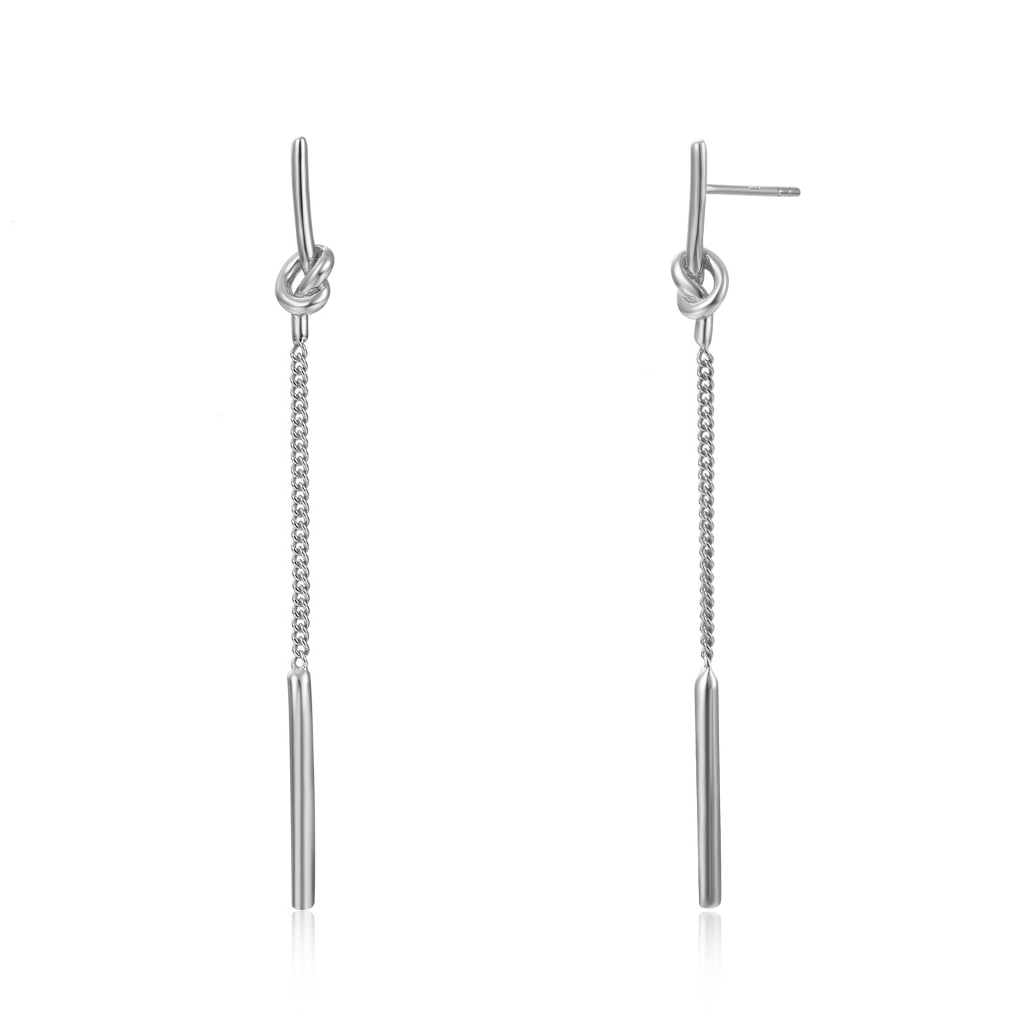 Knot earrings silver