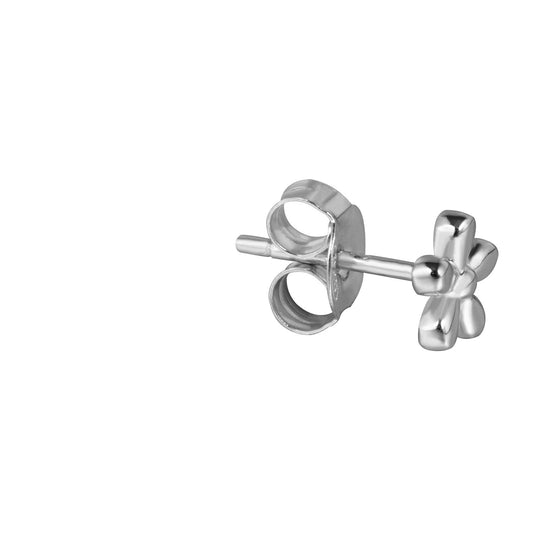 Plain Flower stud silver