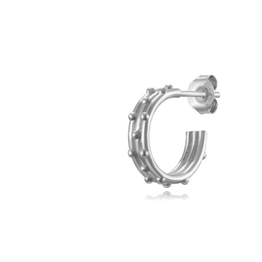 Dotted hoop silver