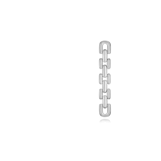 Chunky chain earring silver