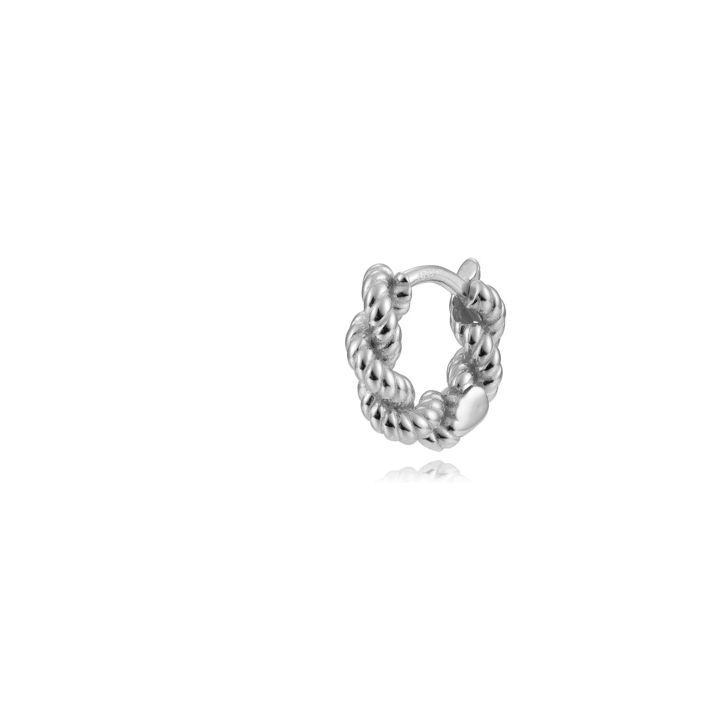 Mini rope hoop silver