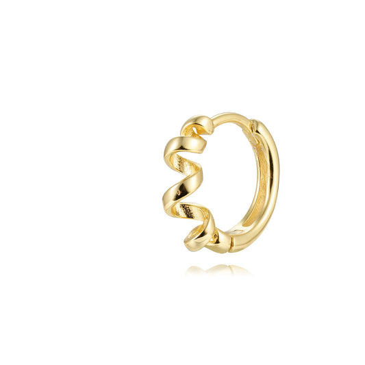 Curly hoop gold