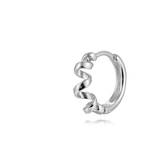 Curly hoop silver