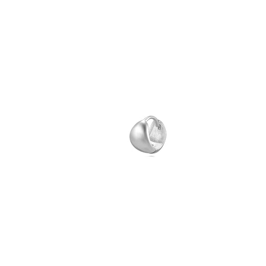 Tiny bold hoop silver