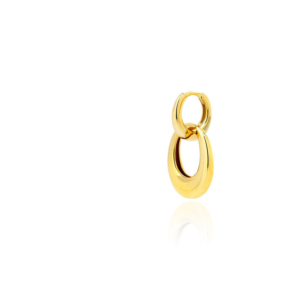 Double oval hoop gold